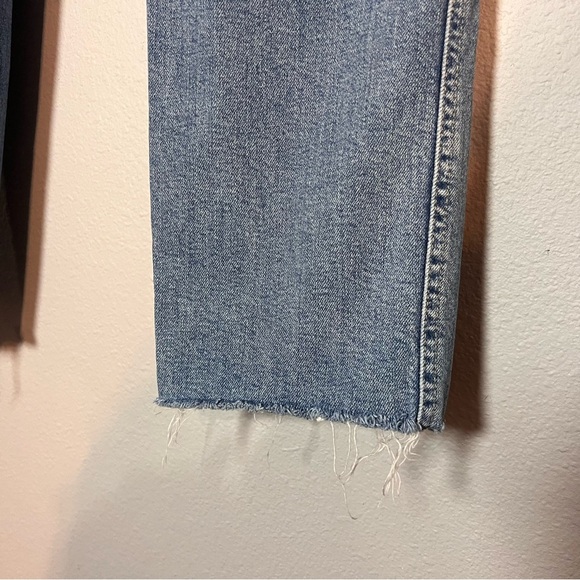 Free People Girlfriend Straight Leg Jeans Ankle Cropped Women's Size 30L 30 Long - Picture 6 of 14